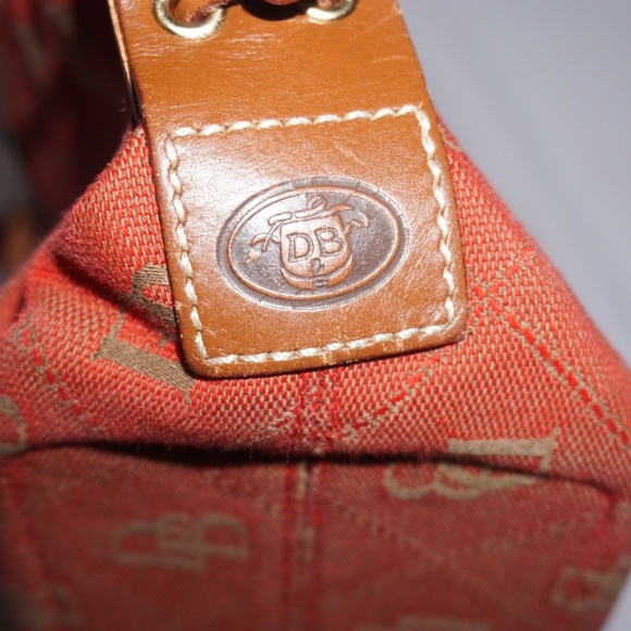 Dooney & Bourke Red Canvas Monogram Bag - Picture 3 of 8